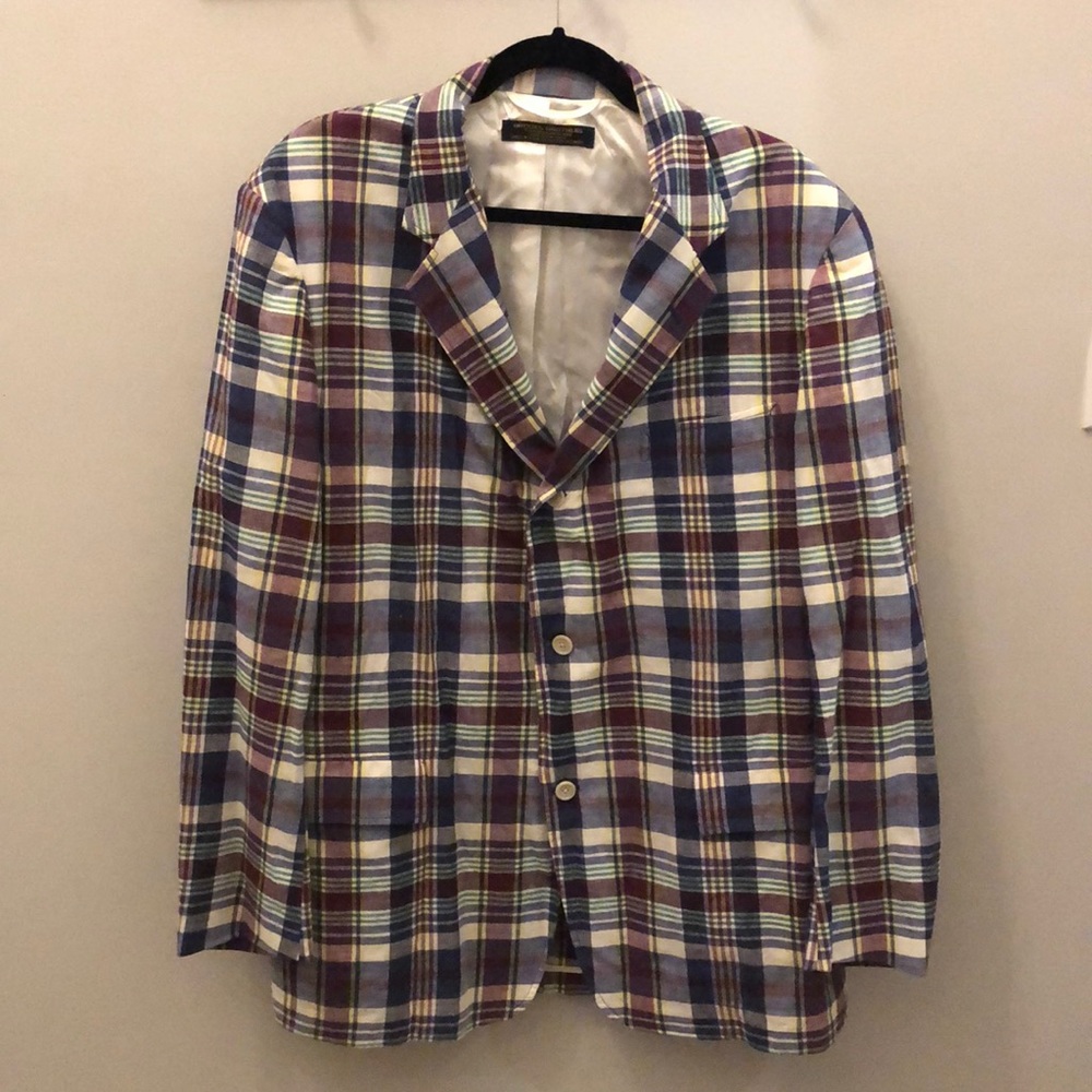 Brooks Brothers Men’s Sports Jacket Blazer Plaid 44L